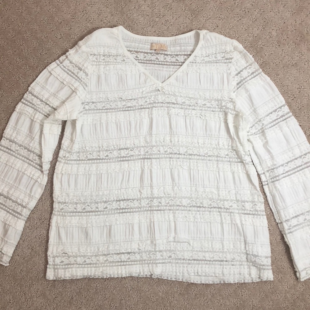 by TiMo Long Sleeves Lace Top, Size M